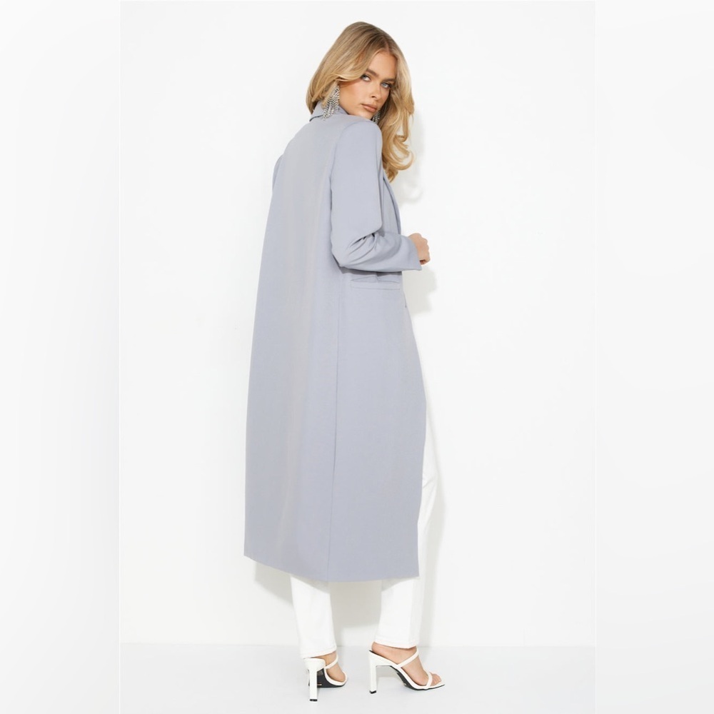 SYNDY's Grey Noella Long Blazer Size XS NWT Brand New - Picture 2 of 11
